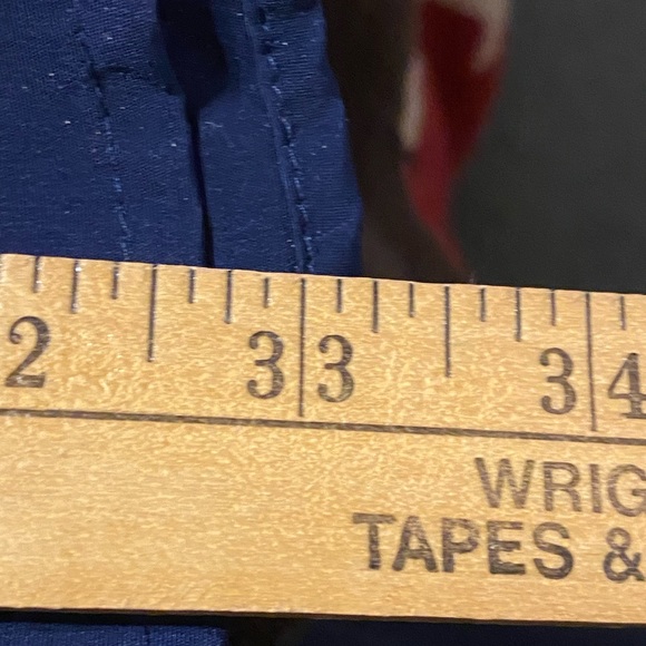 Roaman’s Navy Blue Blouse Sz 3X. Polyester slick - Picture 4 of 11